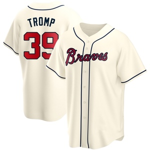 Youth Atlanta Braves Chadwick Tromp Replica Cream Alternate Jersey