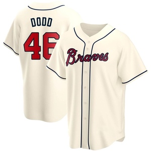 Youth Atlanta Braves Dylan Dodd Replica Cream Alternate Jersey