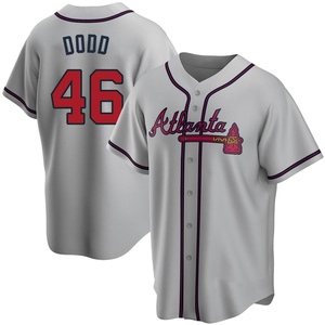 Youth Atlanta Braves Dylan Dodd Replica Gray Road Jersey