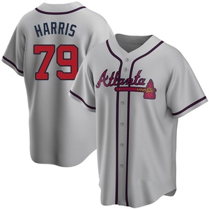 Youth Atlanta Braves Hayden Harris Replica Gray Road Jersey