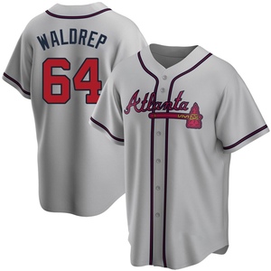 Youth Atlanta Braves Hurston Waldrep Replica Gray Road Jersey