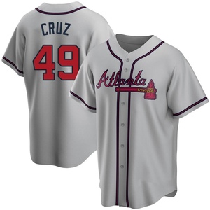 Youth Atlanta Braves Jesus Cruz Replica Gray Road Jersey