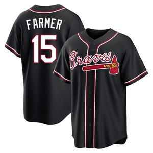 Youth Atlanta Braves Kyle Farmer Replica Black Fashion Out Jersey