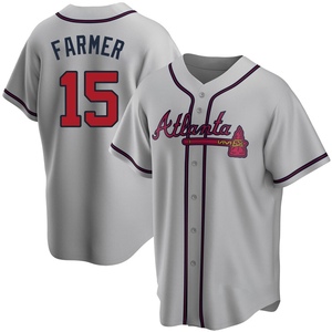 Youth Atlanta Braves Kyle Farmer Replica Gray Road Jersey