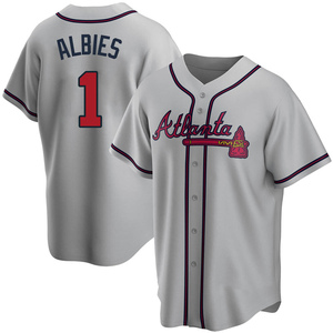 Youth Atlanta Braves Ozzie Albies Replica Gray Road Jersey