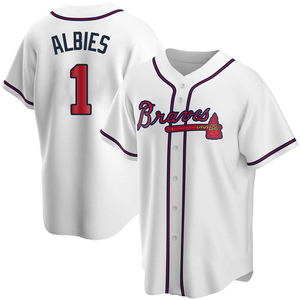 Youth Atlanta Braves Ozzie Albies Replica White Home Jersey