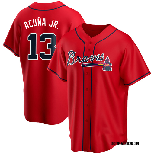 Youth Atlanta Braves Ronald Acuna Jr. Replica Red Alternate Jersey