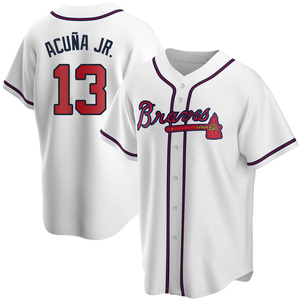 Youth Atlanta Braves Ronald Acuna Jr. Replica White Home Jersey