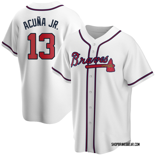 Youth Atlanta Braves Ronald Acuna Jr. Replica White Home Jersey