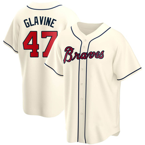Youth Atlanta Braves Tom Glavine Replica Cream Alternate Jersey